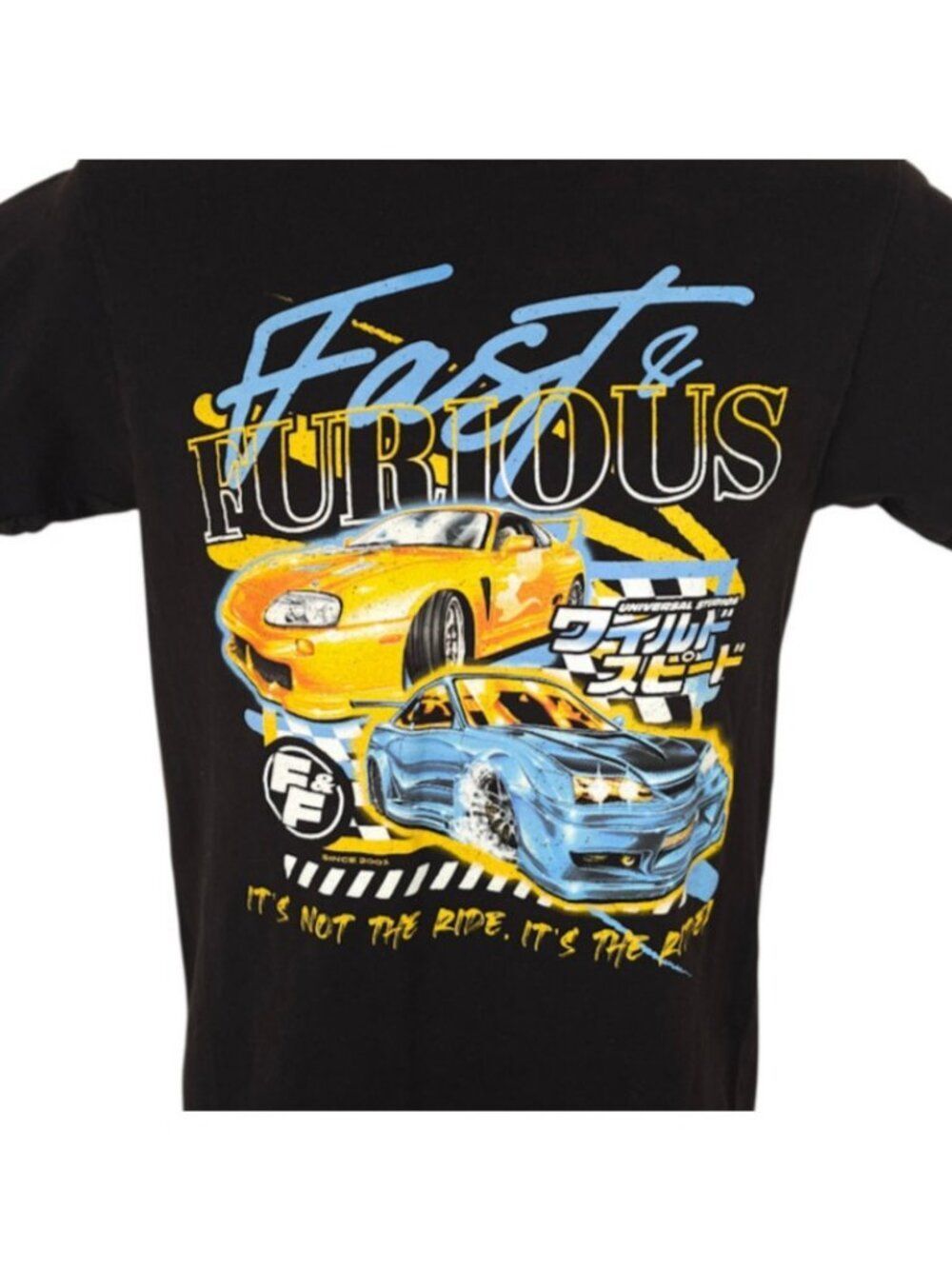 Fast & Furious T Shirt Mens Size Small Black Universal Studios Racing